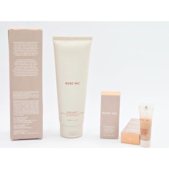 Rose Inc Skin Clarity Gentle Exfoliating Cleanser 4 oz/ 2 Skin Enhance Serum 020 - Picture 2 of 4